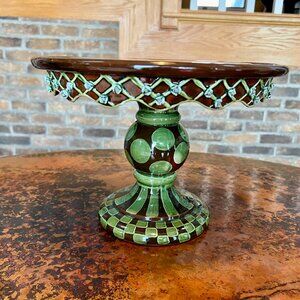 RARE Limited Edition MacKenzie-Childs Pedestal Cake Platter (see note)